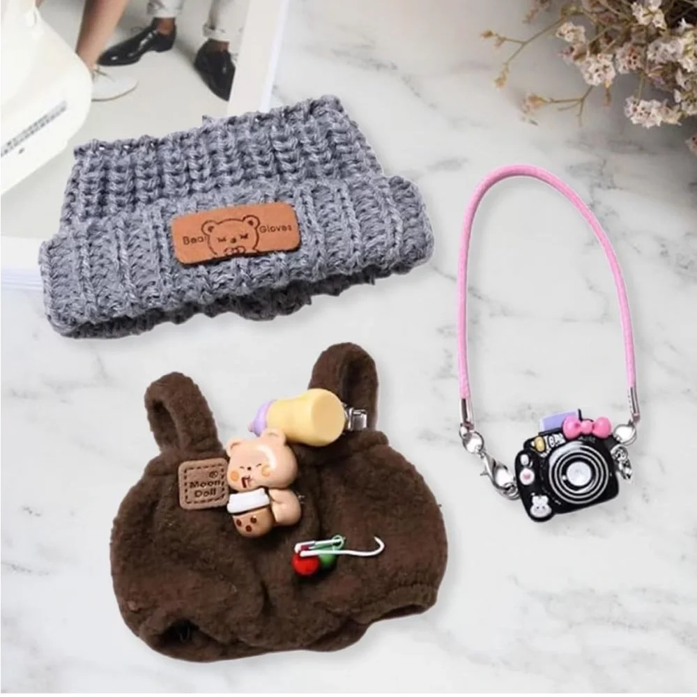NEW NIP 3pcs Labubu Clothing Outfit Hat Camera